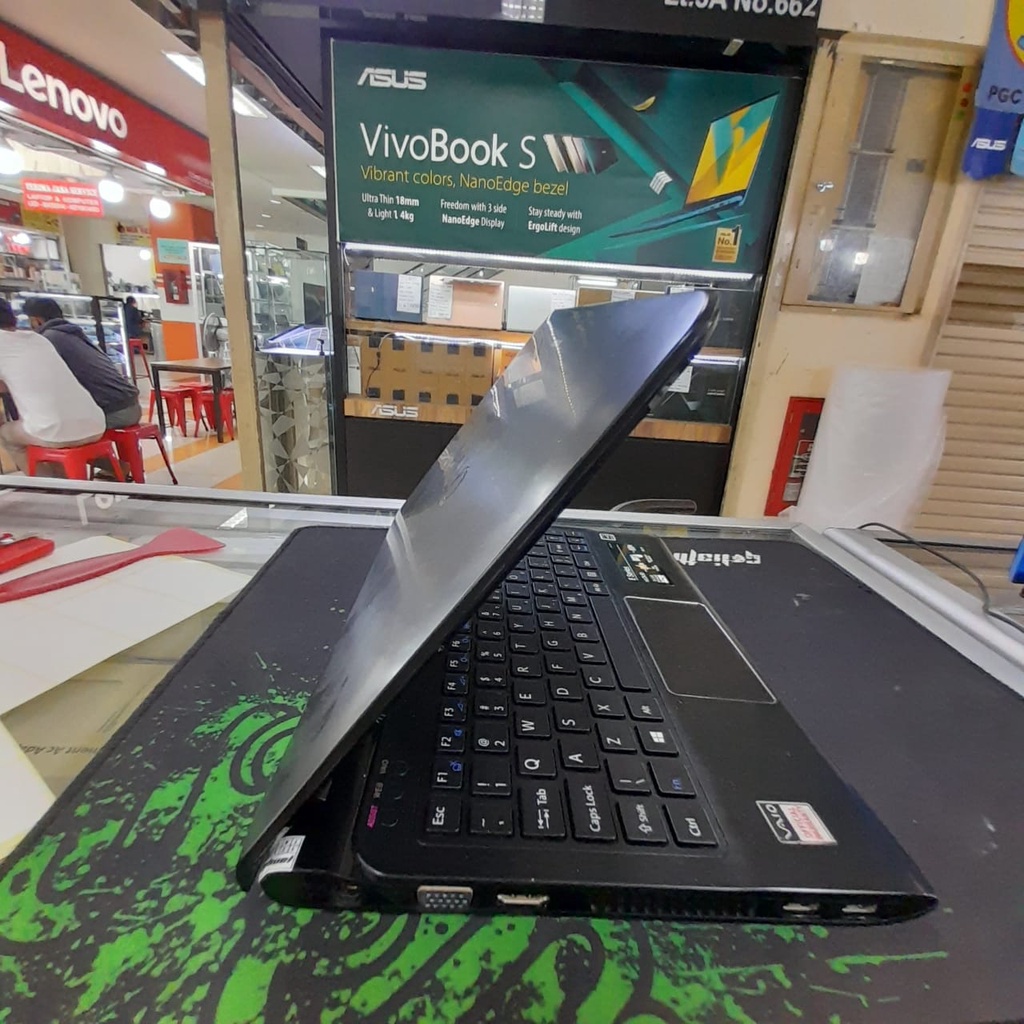 LAPTOP LEPTOP NOTEBOOK SECOND BEKAS SONY VAIO E SERIES AMD E2 RADEON RAM 4GB MURAH MULUS BERKUALITAS