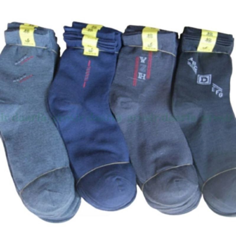 grosir !!! ( 12 &amp; 6 pasang ) kaos kaki pendek pria motif 3/4 dewasa Men's Sock