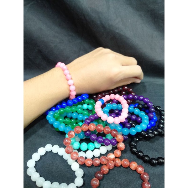 Gelang Model Polos Batu Alam asli Kalimantan