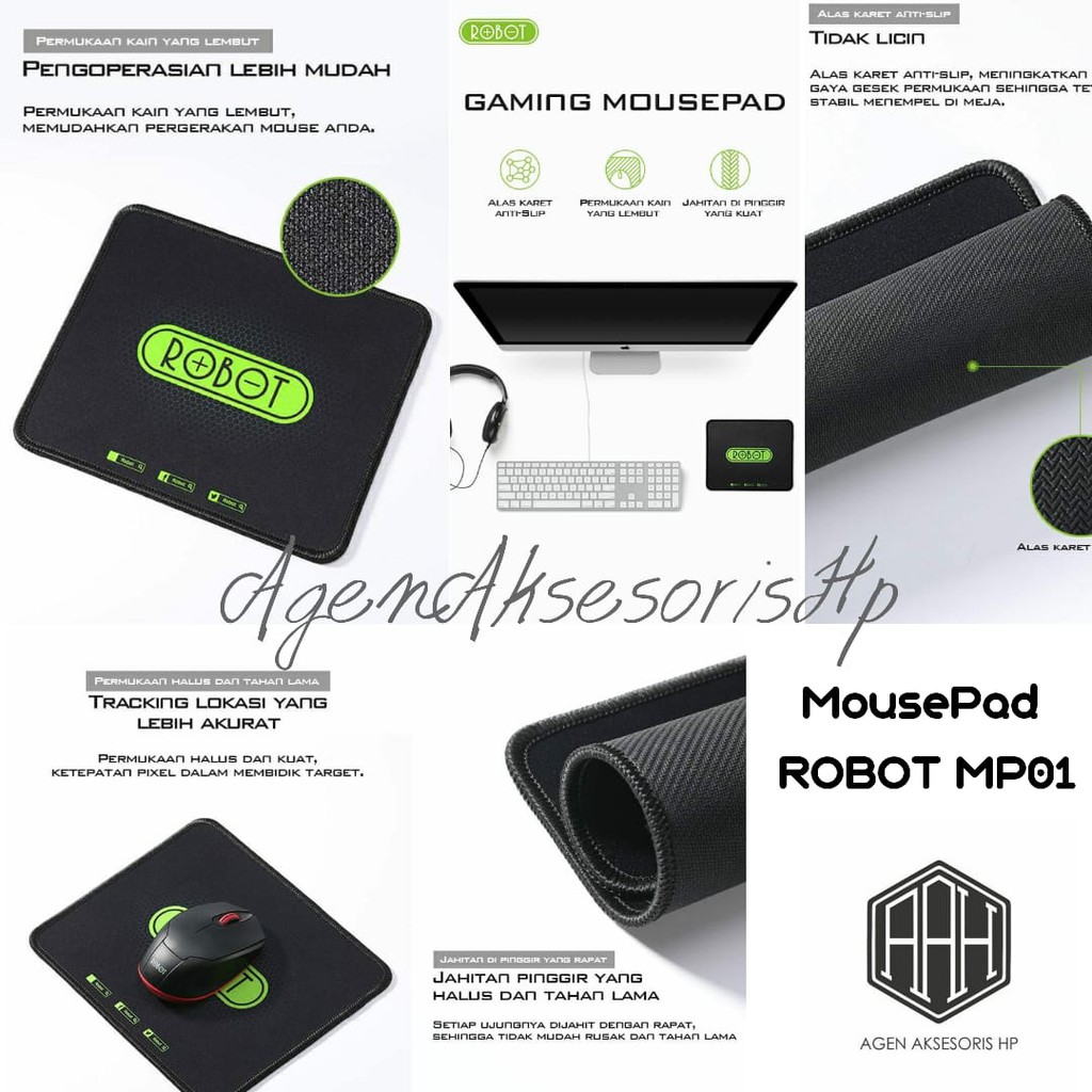 MousePad ROBOT MP01 Gaming MousePad Alas Karet Anti Slip Tidak Licin