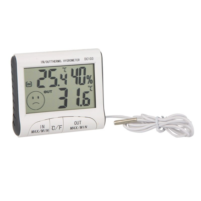 Thermometer Hygrometer Suhu Dan Kelembaban In dan Out DC103