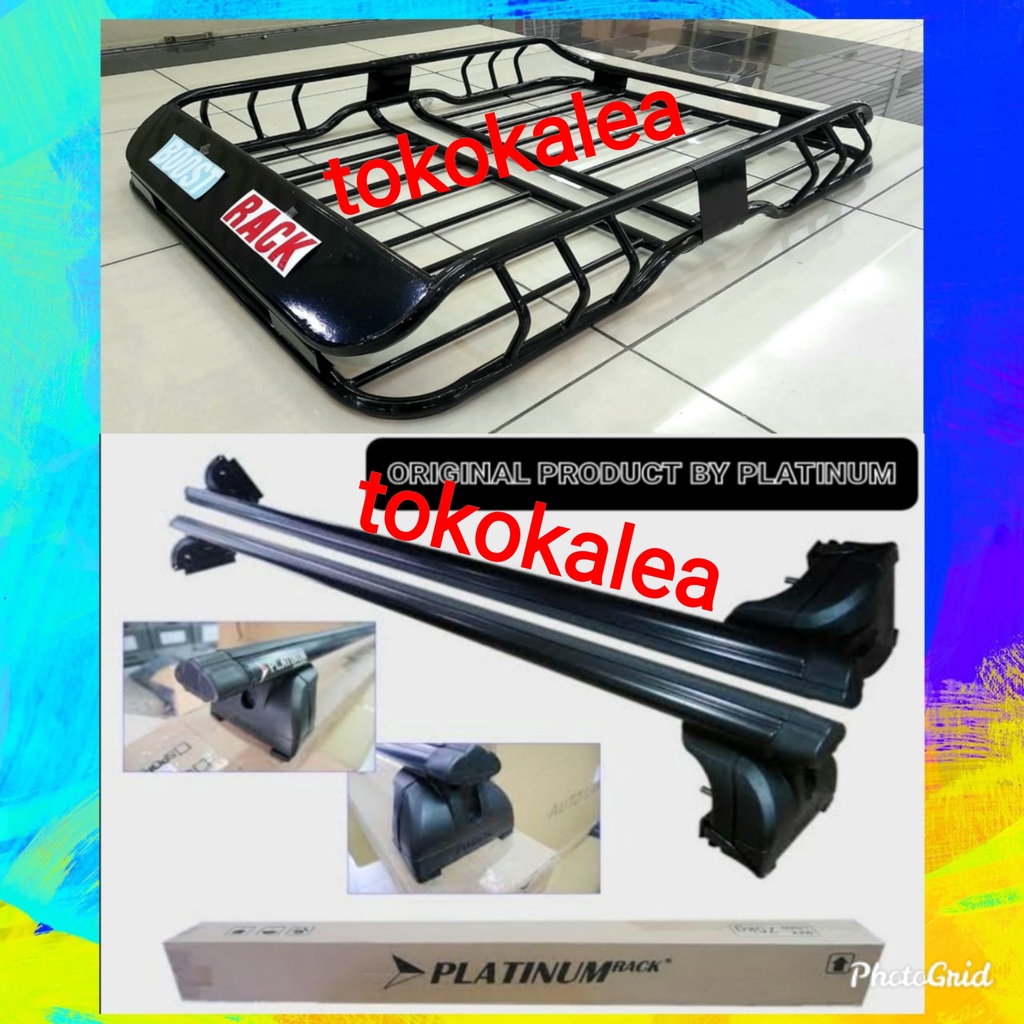 Paket Roof Rack Bagasi Atas Mobil Buzz Rack+Crossbar Jepit Body Fortuner 2016 Pajero 2016 Rush 2018
