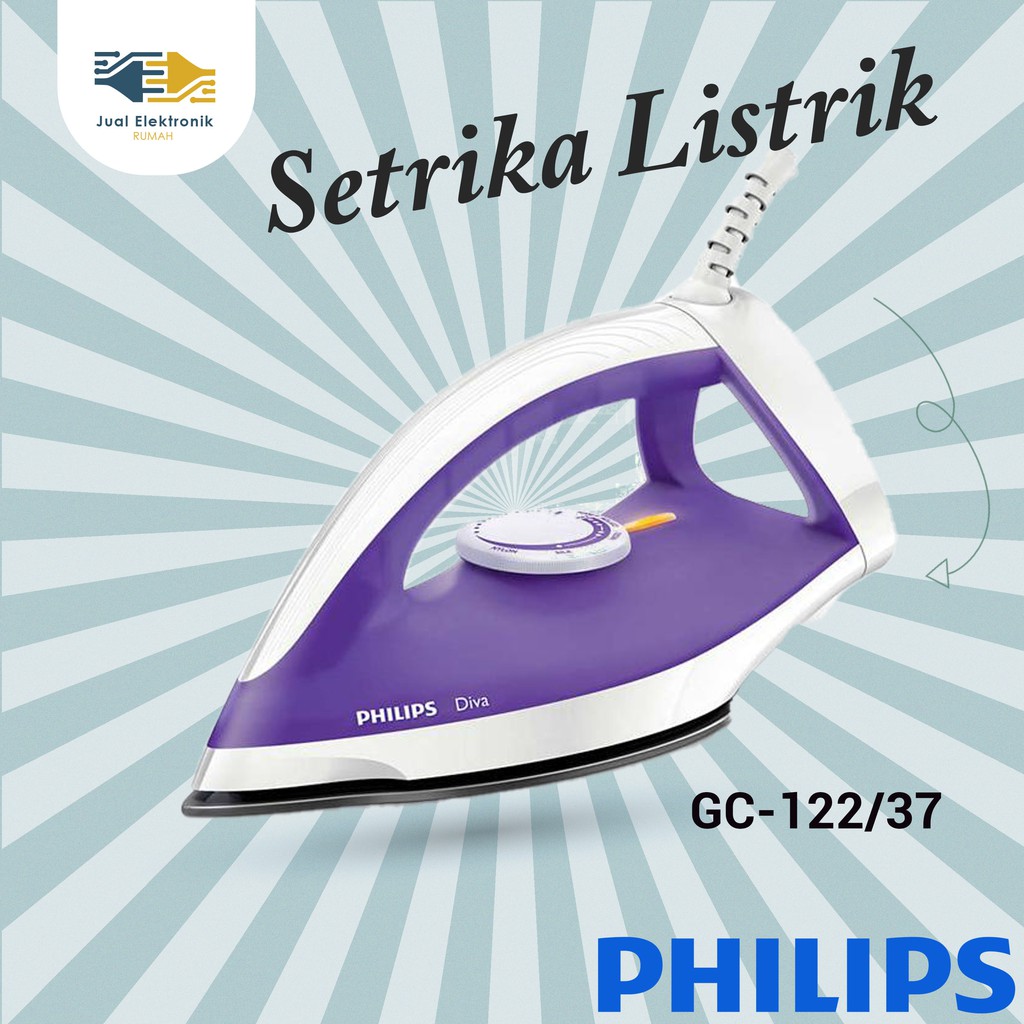 Setrika Listrik Iron Philips GC122/37 / GC-122/37 Produk Terlaris