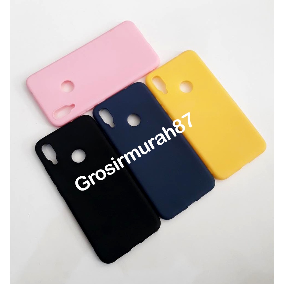 candy macaron softcase case tebal kondom hp redmi note 7 Pink maroon kuning hitam navy