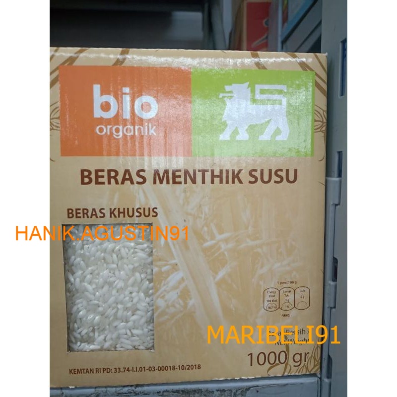 

Bionic Farm Beras Menthik Susu Organik - 1kg - Beras Organik maribeli91