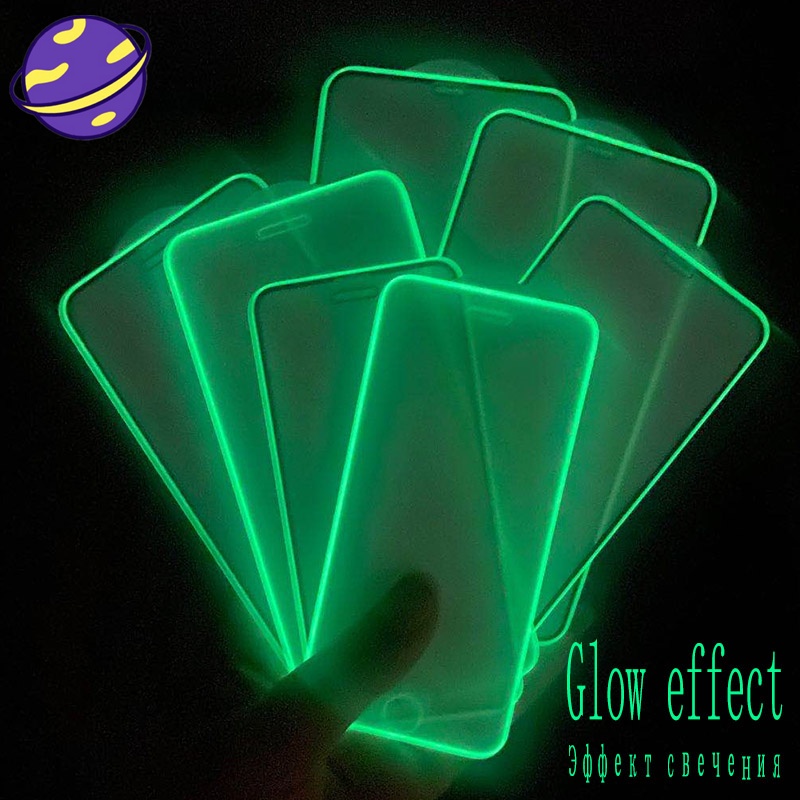 Pelindung Layar Tempered Glass Luminous Anti Gores / Jatuh Untuk Iphone 13 12 11 Pro X Xs Max 7 8 Plus