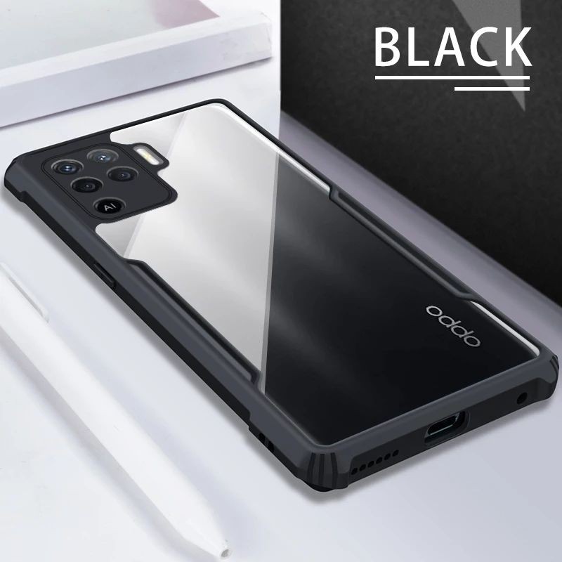 OPPO RENO 5 5F 3 4 4F 2F 4PRO PRO RENO 6 4G 5G  OPPO A52 / A92 SHOCKPROOF CASE HARDCASE Casing TRANSPARAN  ANTISHOCK