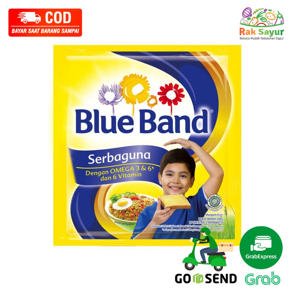 

Mentega Margarin Serbaguna Blueband 200gr untuk Kue Jajanan Rak Sayur Padang