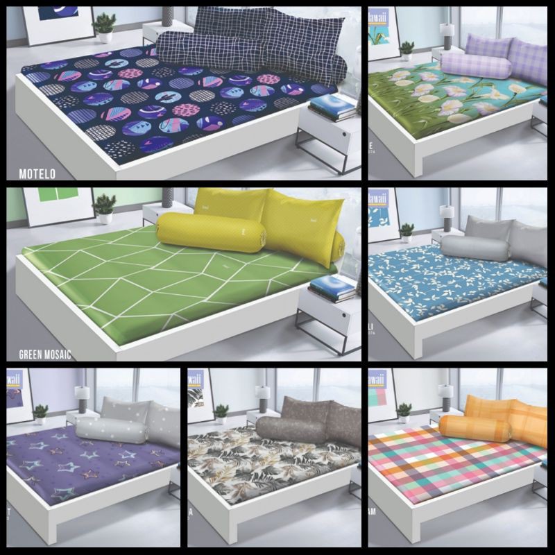 SPREI FITTED HAWAII UK 160x200/180X200 MOTELO, GREEN MOZAIK, STARLET, LILLIE, VICELLI, PALMA, GINGHA