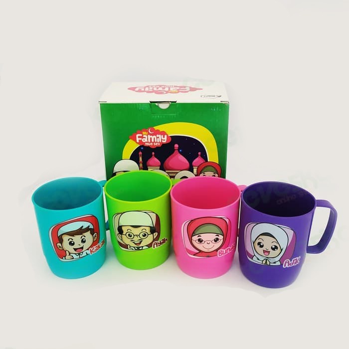 Gelas Family Mug My Family Mug 4 Pcs Grosir Mug Family Set Gelas Biggy Set Cangkir Set Gelas CouplE