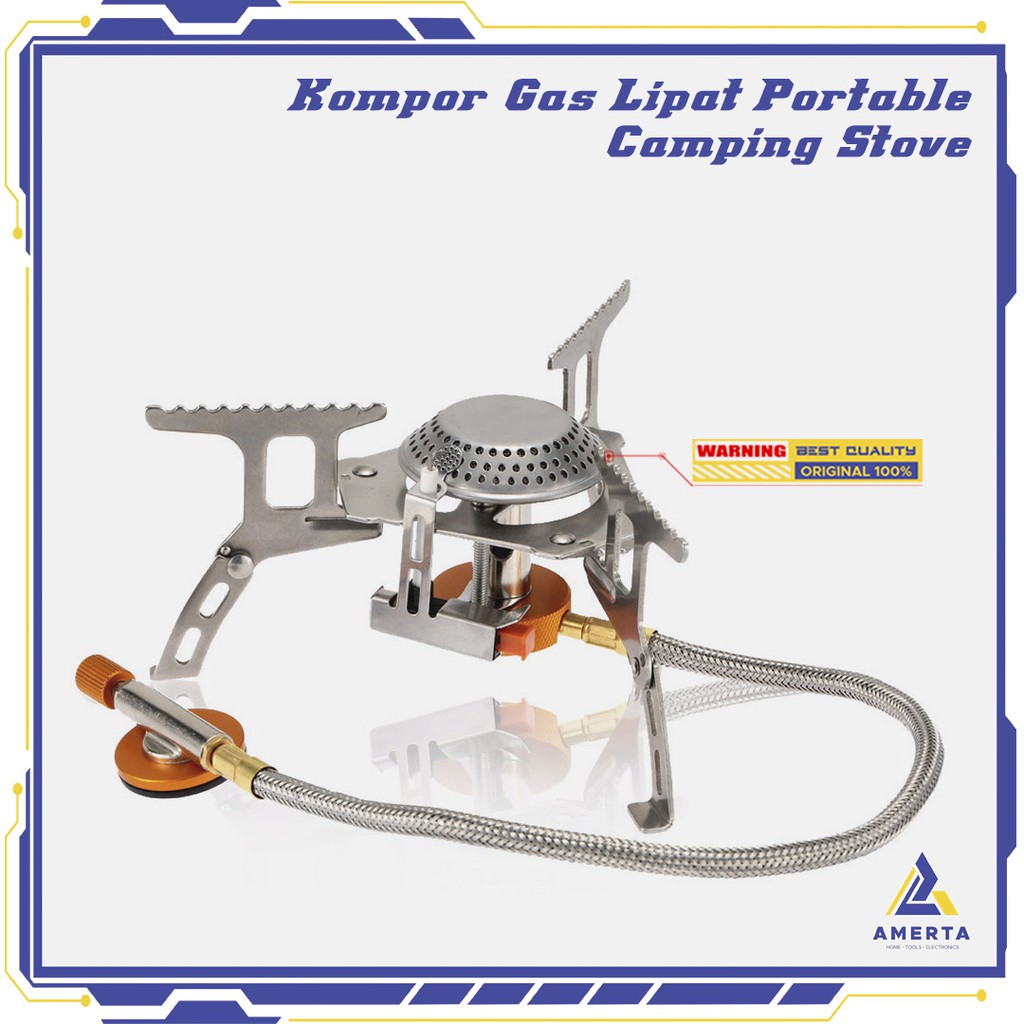 Kompor Gas Lipat Portabel Camping Stove TaffSPORT  - WSS-201 - Silver