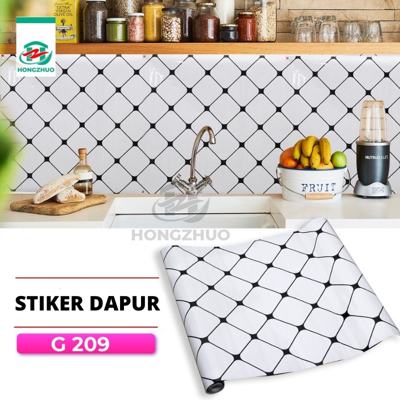 wallpaper dapur anti minyak dan panas UK 60cmX3m motif kayu dan polos marmer kekinian termurah Pusat Wallpaper