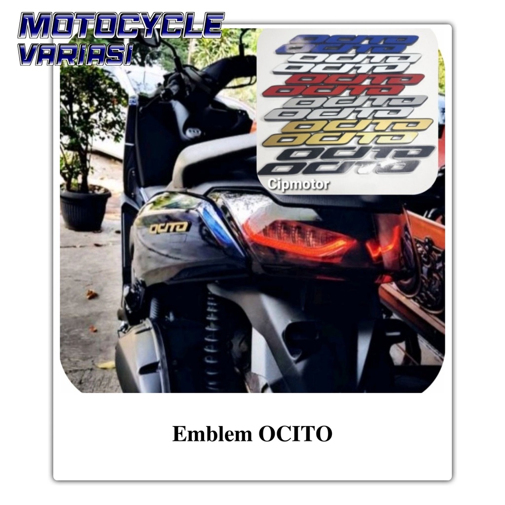 Emblem Ocito Logo Ocito 3D Ocito Motor Nmax old dan NEW Nmax 2020 V2 warna Gold merah silver Biru