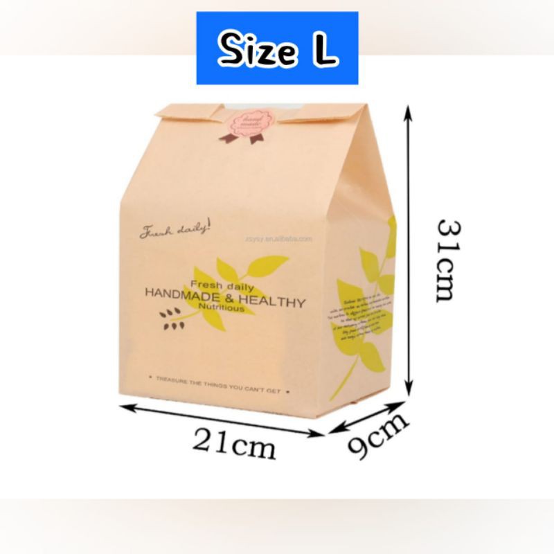 

Toast Packaging ~ Kemasan Roti Size L uk. 21x9x31cm