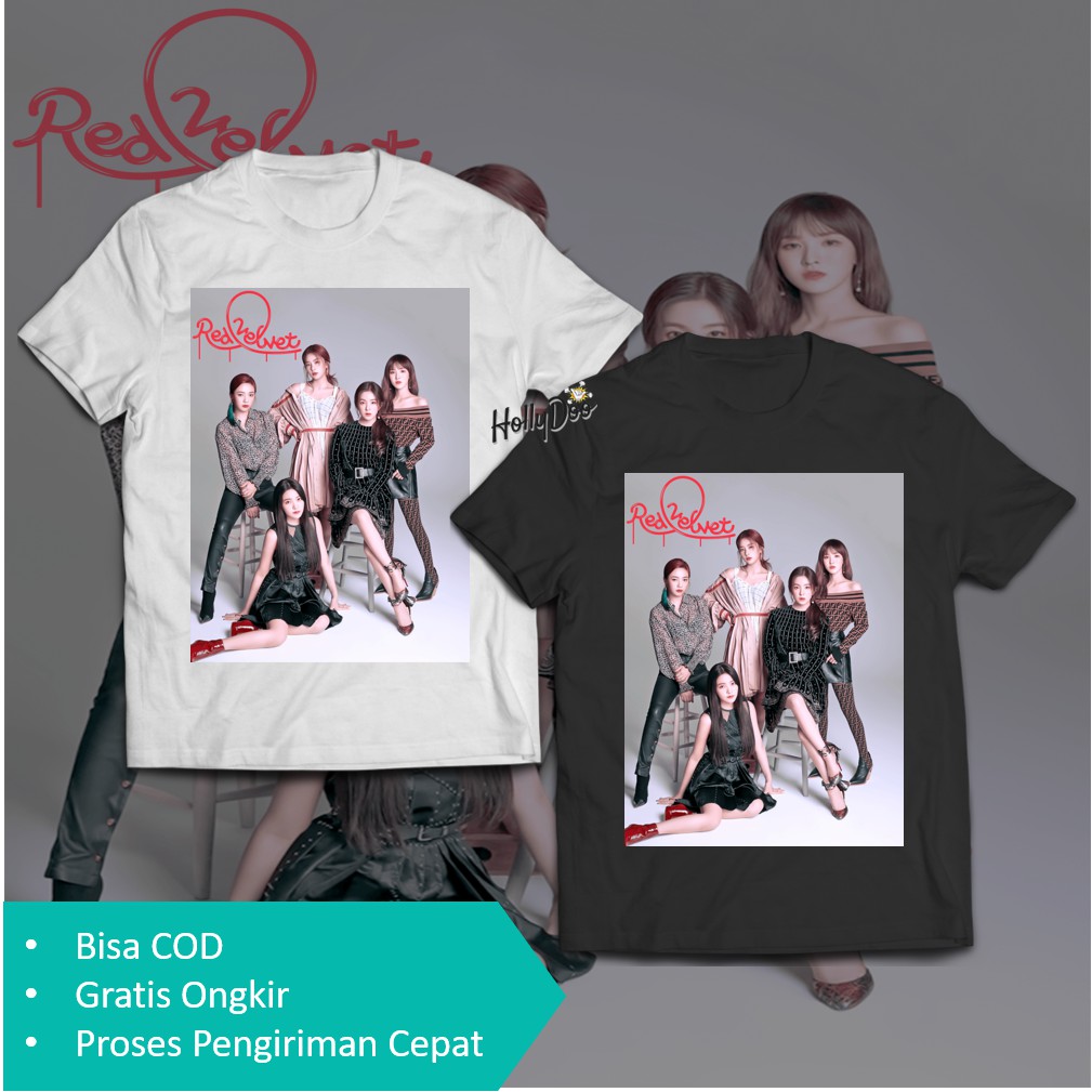 Red Velvet Tshirt Photo Cover Irene Seulgi Wendy Joy Yeri Kaos ReVeluv