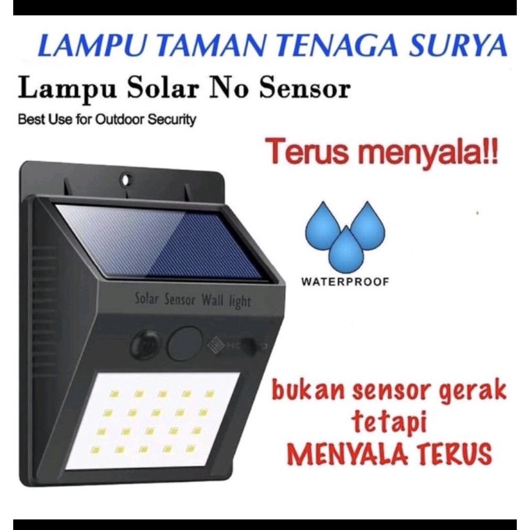 lampu LED solar taman/outdoor 100 LED dan 20 LED Anti air