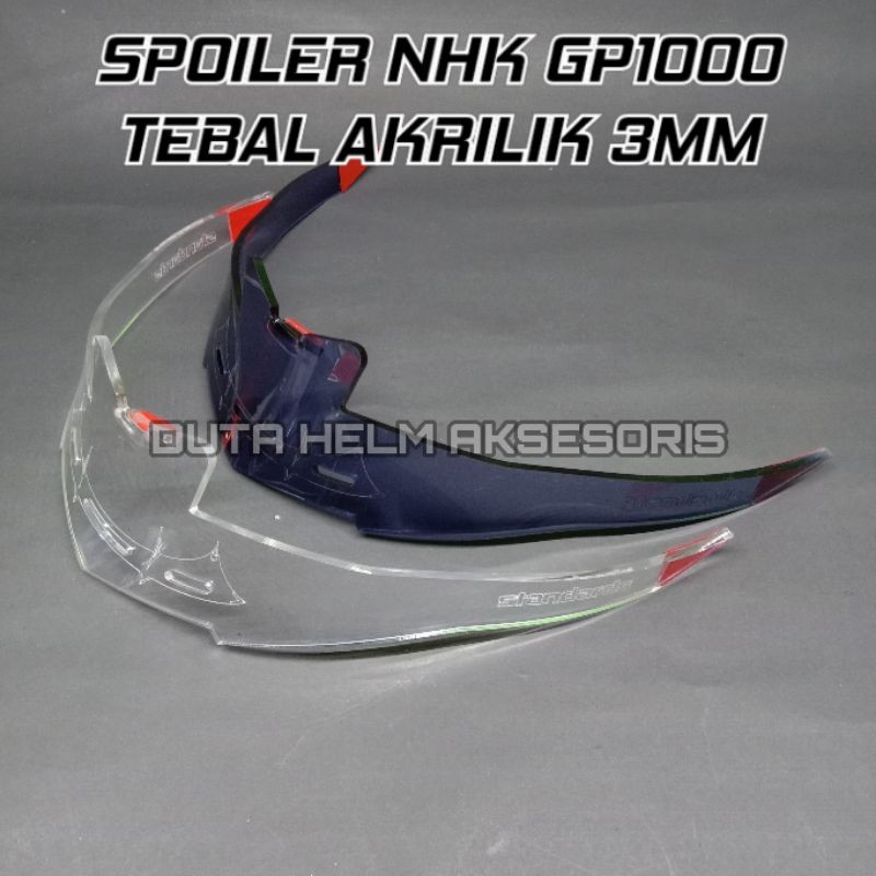 Spoiler Helm Nhk GP1000 Nhk Rdv R75 Tebal Akrilik Sepoiler GP 1000 Model GPR Aksesoris Helm Full Fac