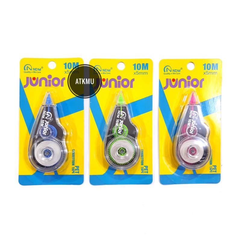 

PET Correction Tape NDM Junior 10Mx55mm / Tip-ex Kertas Tip Ex Roll