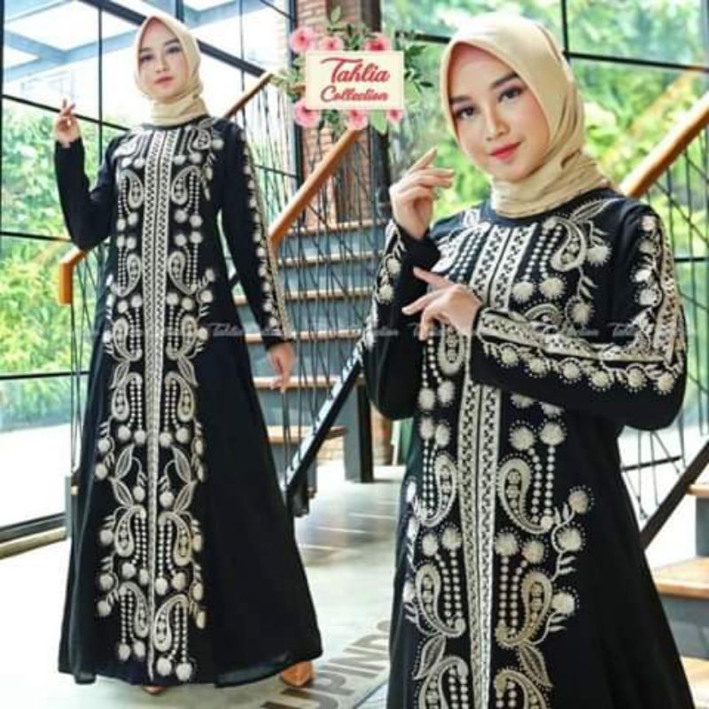 GAMIS ABAYA ARA TERBARU / GAMIS ABAYA ARAB DUBAI / GAMIS ABAYA TURKI / ABAYA TURKI / ABAYA HITAM REM