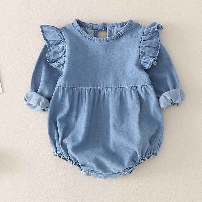 MN Lynn Denim romper anak bayi / baby kid denim romper-Denim romper