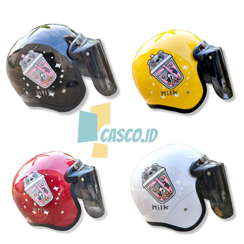 Helm Bogo Motif Boba Dewasa Pria Wanita