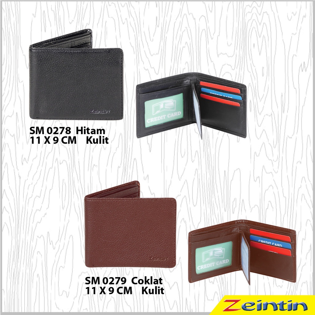 Zeintin - Dompet Pria Kulit Dompet Lipat Dompet Pria Dompet Koin Dompet Hitam Dompet Polos 100% Kulit Asli SM