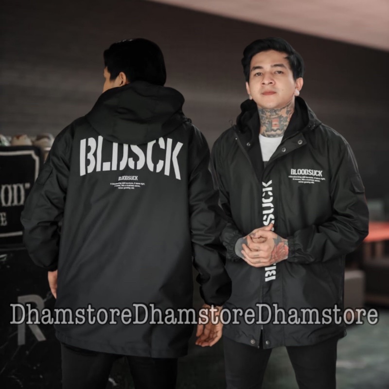 BLOODSUCK Jaket Casual Jaket Parasut Pria Jaket Outdoor