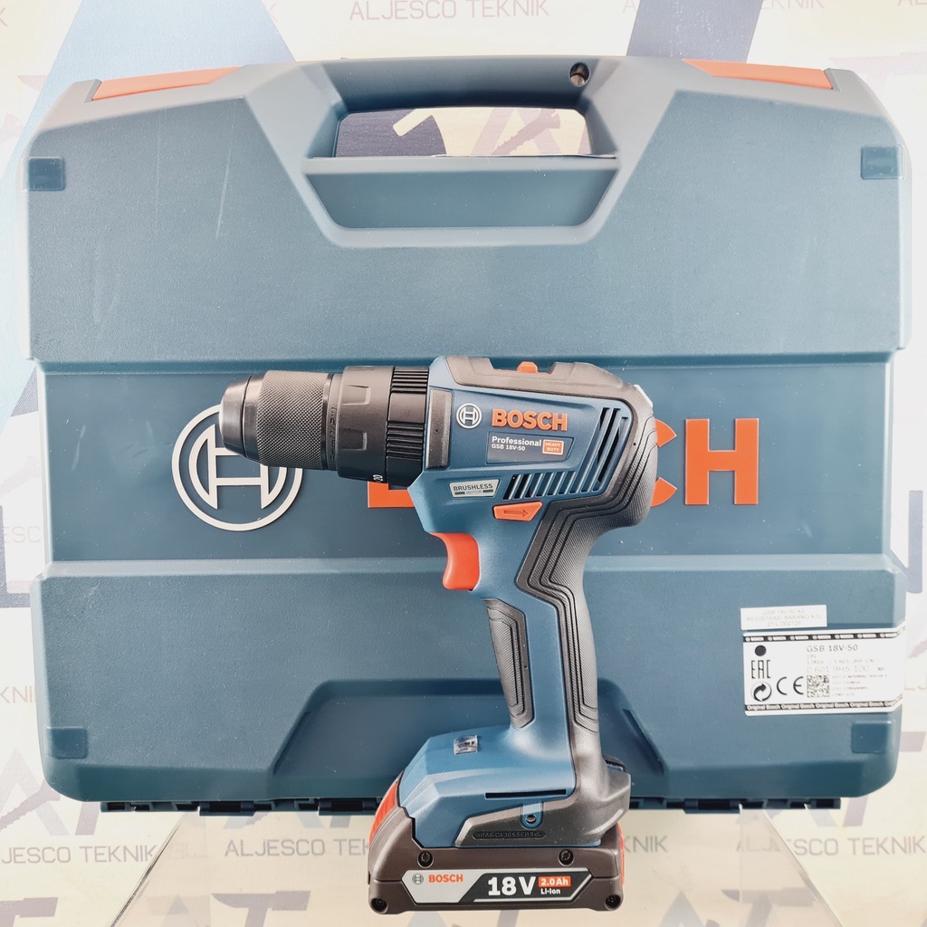 BOSCH GSB18V-50 CORDLESS BRUSHLESS IMPACT DRILL 18V - BOR TEMBOK BATERAI