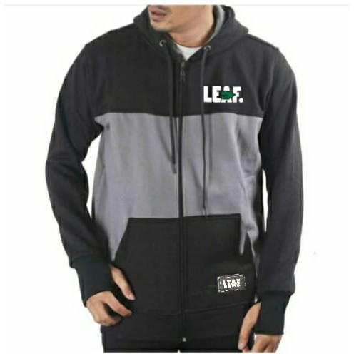 Jaket Leaf Black Grey