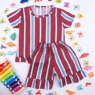 SF Setelan Ruffle Anak Perempuan Karkater Bt 21  / Setelan Anak Perempuan Karakter Kartun-6