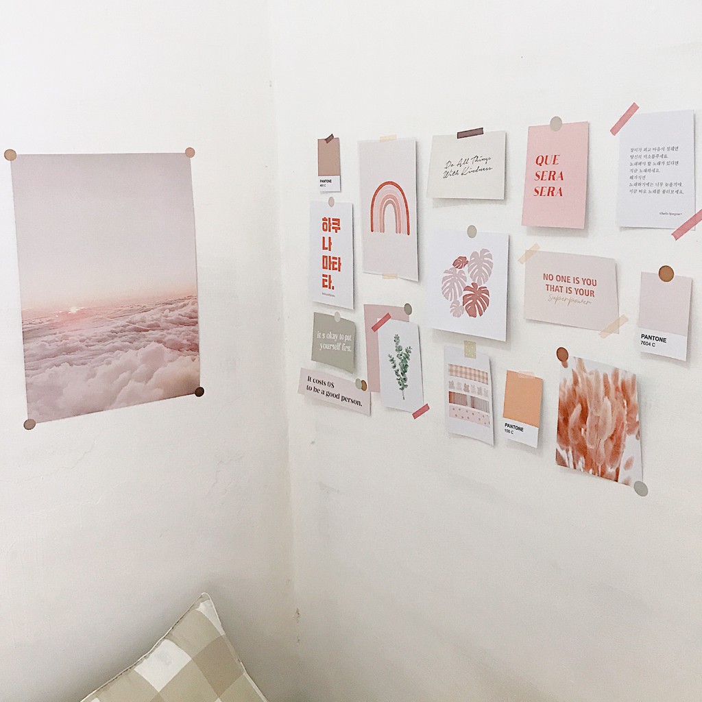 Poster Dinding Estetik Ala Korea Pastel Korean Wall Poster Room Decoration Poster Aesthetic Shopee Indonesia