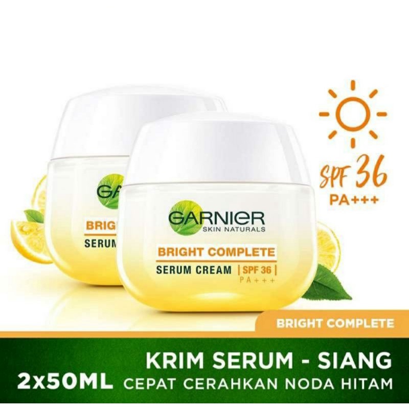 Garnier Brightcomplite white speed serum day cream extra SPF 36 PA+++ (isi 2)