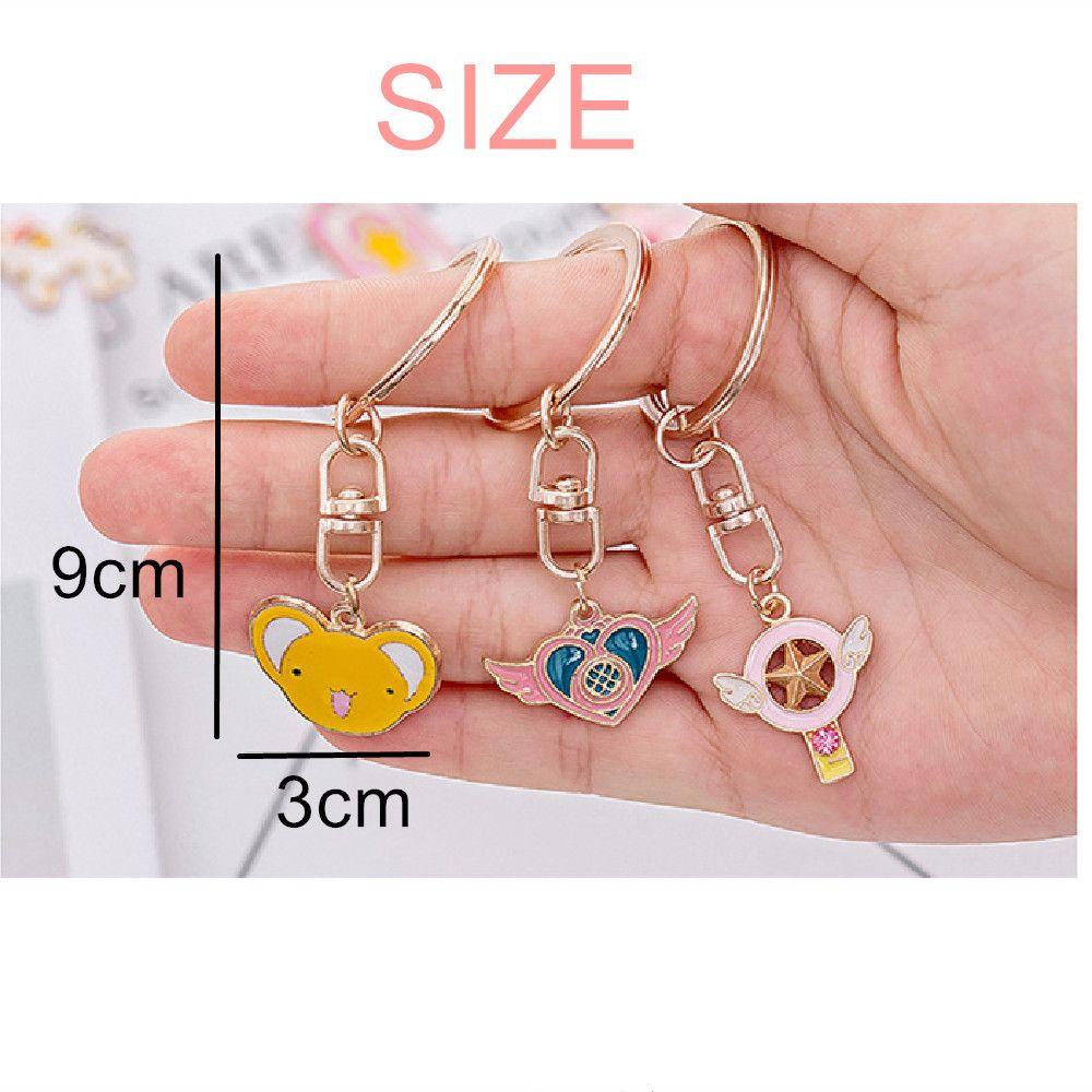 R-flower Key Girly Heart Pendant Gantungan Kunci Logam