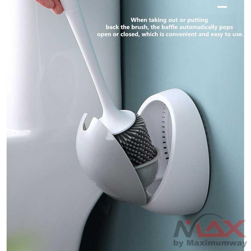 ECOCO Sikat Toilet WC Silicone Brush Wall Mounted - E2023 Warna Hitam