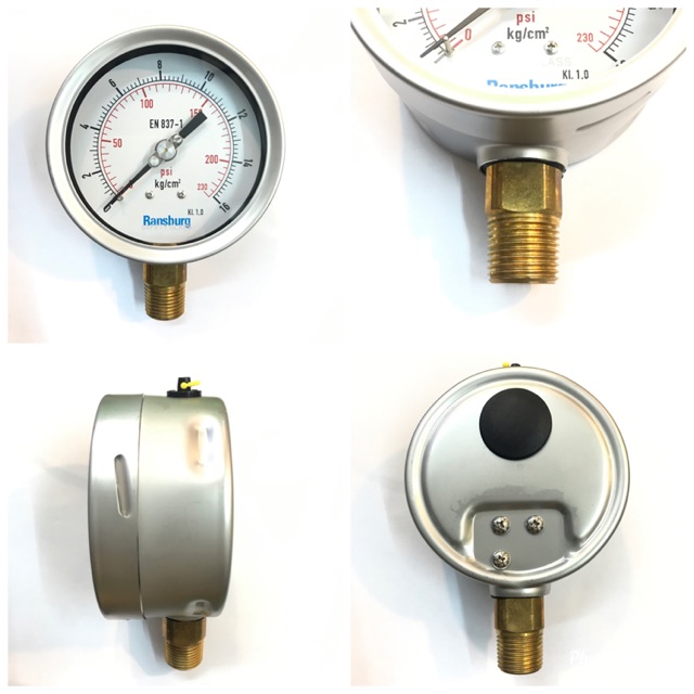 RWS 1411 PRESSURE GAUGE / MANOMETER RANSBURG 4in