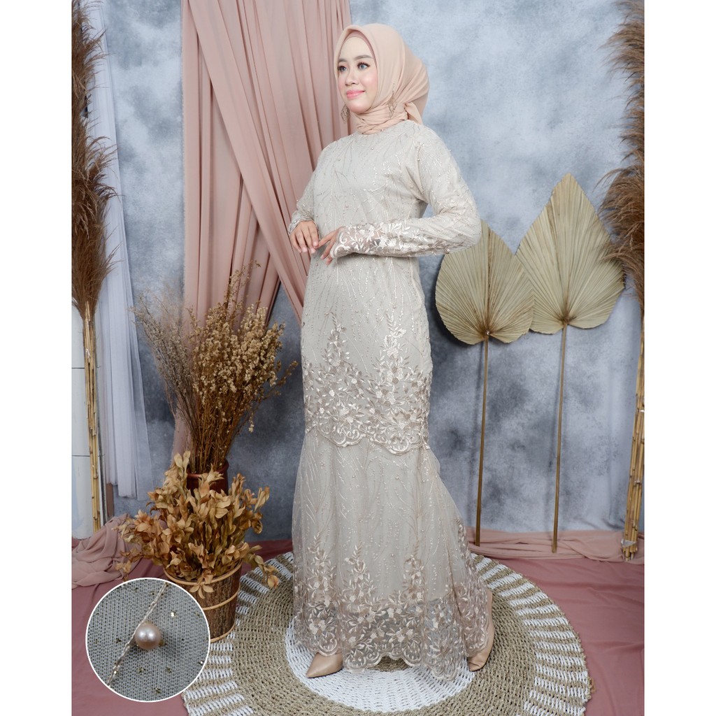 GAMIS KAJOL TULLE VARIASI PAYET CANTIK/GAMIS MEWAH/GAMIS PESTA/GAMIS TERBARU/WARNA SILFER/GOLD/NAVY