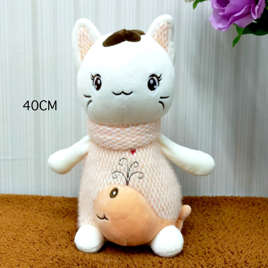 Boneka Floppy cat kucing lucu 40cm import kucing baju lumba-lumba kado baby kids cat kucing cute