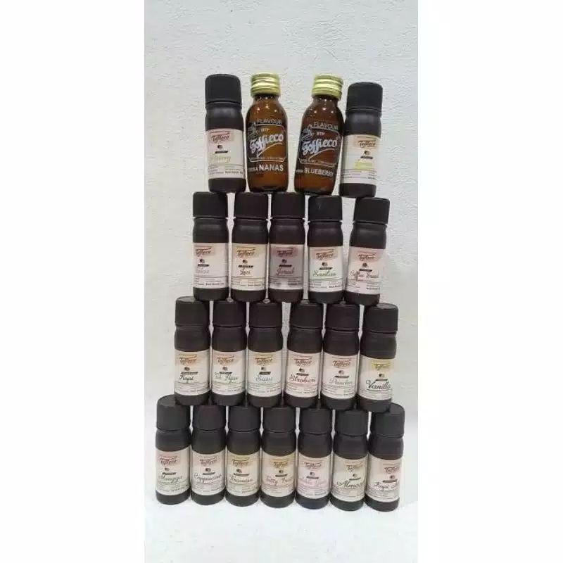 

TOFFIECO PERISA ESSENCE BUBBLE GUM CAPUCCINO CARAMEL COFFE MOCCA BREAD KEJU 25ml
