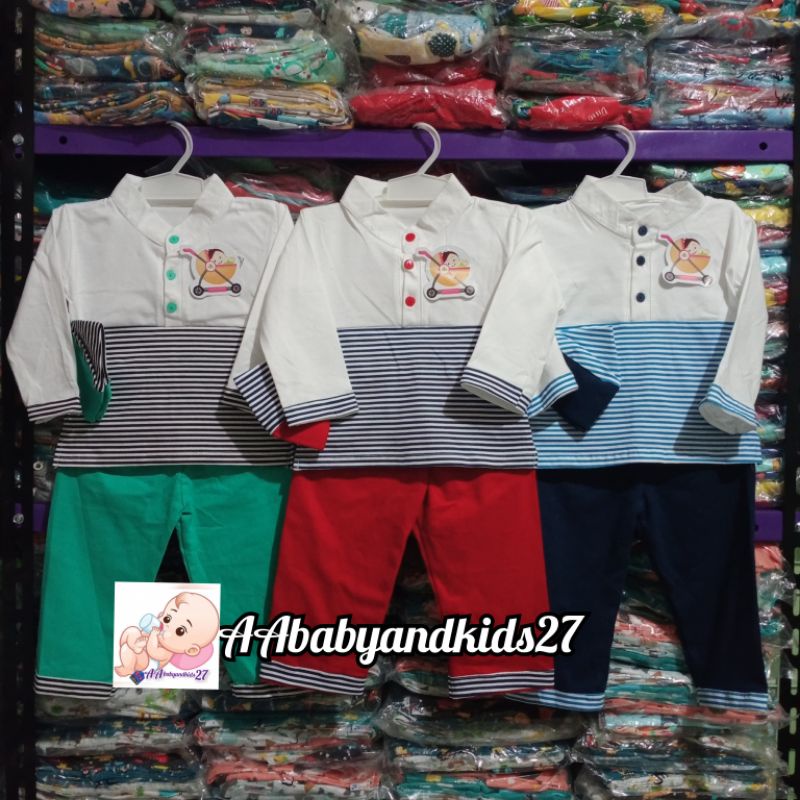 BIG RAMADHAN SALE!!! BAJU KOKO BAYI LENGAN PANJANG USIA ALL SIZE 3-18BULAN SNI HIGHT QUALITY