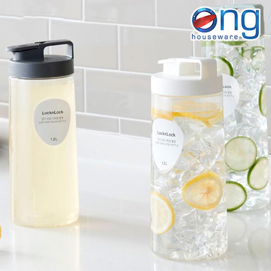 BOTOL AIR MINUM EASY GRIP WATER BOTTLE 1,5L 1,2L LOCK N LOCK HAP814 HAP813 GRY/WHT LOCK & LOCK TERLA