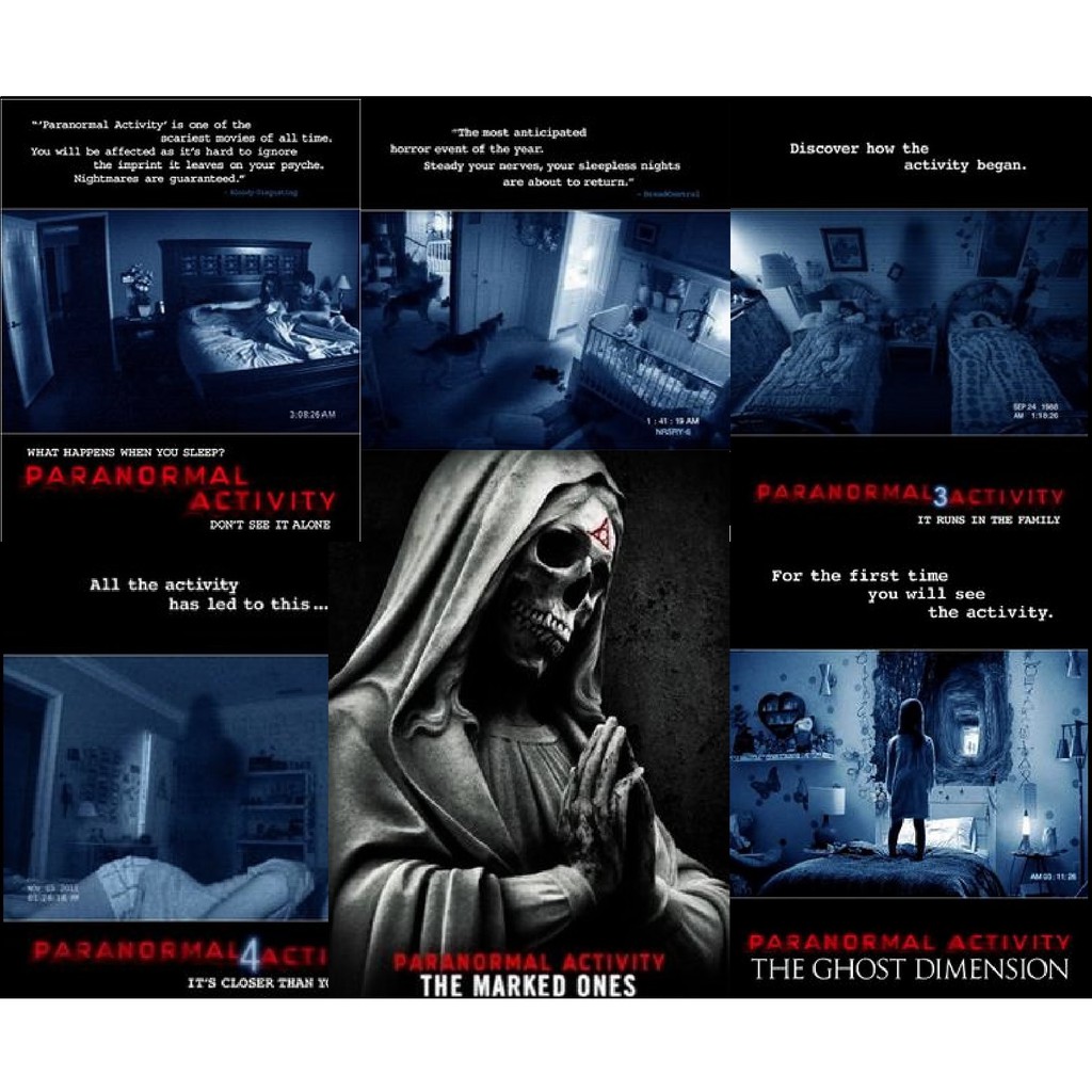 DVD MOVIE PARANORMAL ACTIVITY ALL SERIES 2007 - 2015 480P MKV SUPPORT USBTV