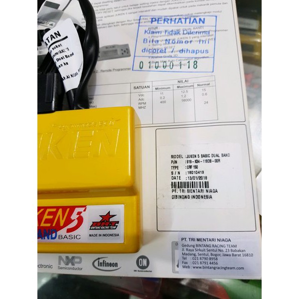 ECU BRT JUKEN 5 DUALBAND CRF 150  RACING ORIGINAL ORI