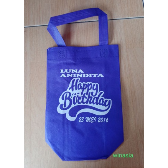 

Tas spesial ulang tahun - Tas sablon 1 sisi - tote bag - Tas Murah - Goodie bag