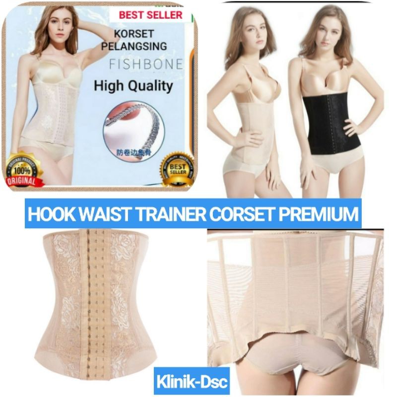 LILY HOOK WAIST TRAINER CORSET PREMIUM KORSET PELANGSING PENGECIL PERUT NYAMAN DIPAKAI