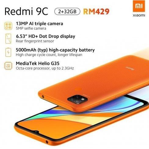 REDMI 9C 3-32 GARANSI RESMI