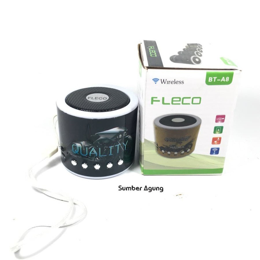 Speaker MP3 Mini Portable Fleco BT-A8 Wireless Bluetooth BT A8