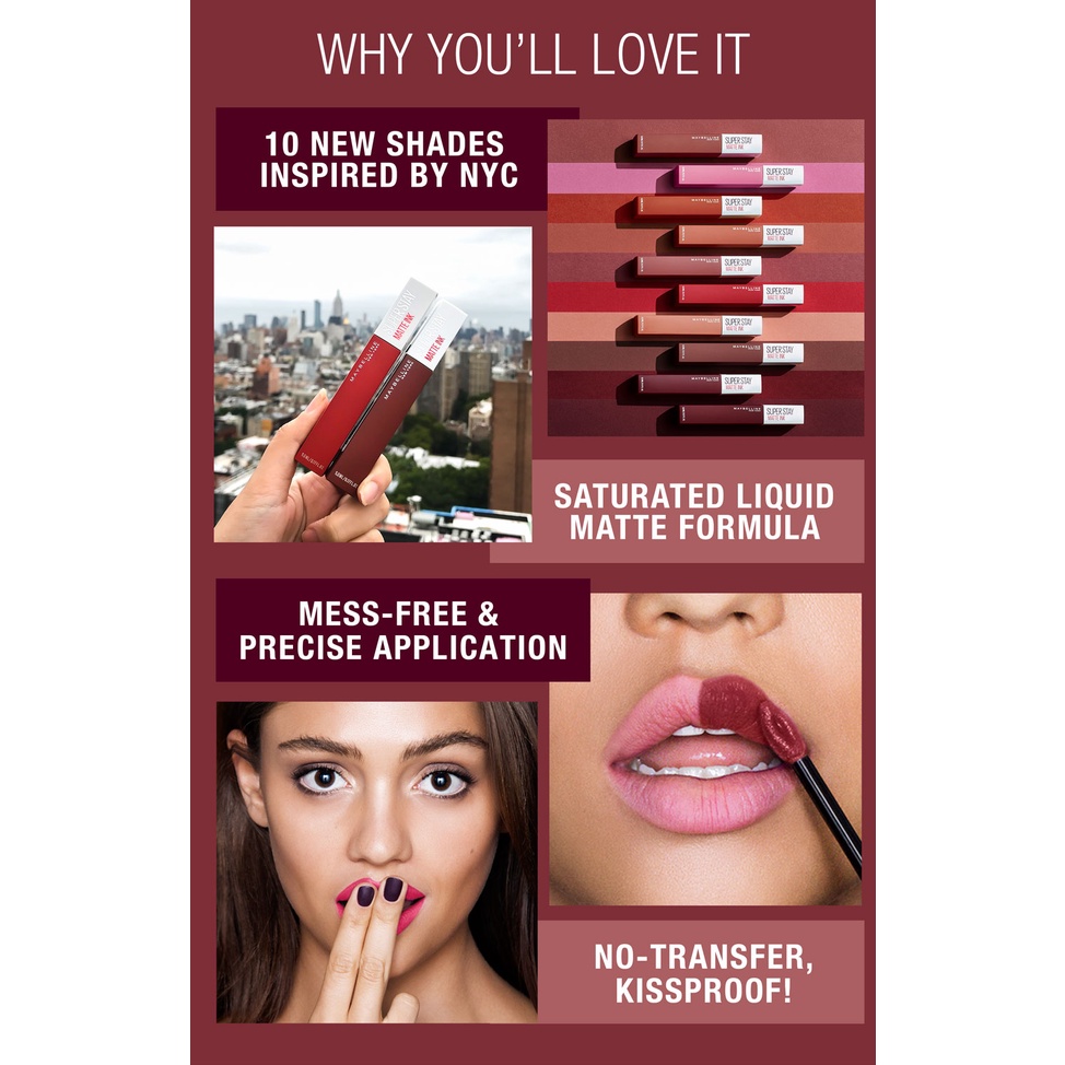 ☘️Yuri Kosmetik☘️ Maybelline Superstay Matte Ink EXPIRED 2025 / Lipstick Tahan Lama / Birthday Limited Edition