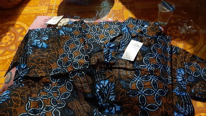 Kemeja Batik Anak Seno Biru Liris Kawung Kemeja Hem Kids Fashion
