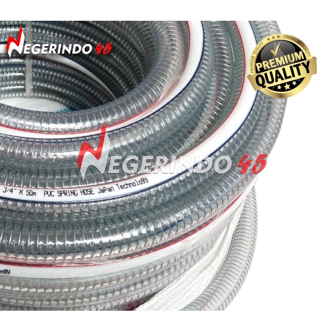 SELANG KAWAT 3/4&quot; PERTAMINI ( PER METER ) SELANG RADIATOR MOTOR NINJA CBR KAWASAKI / TYCOON PVC SPRING HOSE 3/4 INCH 19MM X 26MM