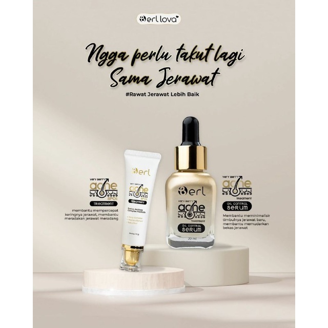 BERL COSMETICS ACNE TREATMENT / SKINCARE UNTUK MENGATASI JERAWAT / SERUM JERAWAT / SERUM ACNE / KRIM